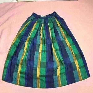 Rafaella Womens Skirt Wool Tartan Plaid Vintage Academia Teacher Size XXS